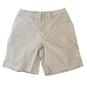 St. John's Bay Men's Khaki Chino Shorts Size Standard 34 Casual Summer Wear